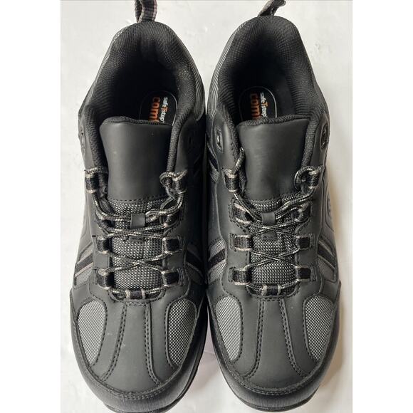 SAFE T STEP BLACK‎ LEATHER SLIP RESISTANT CASUAL COMFORT WORK MEN'S 11 SHOES NEW - Picture 9 of 9